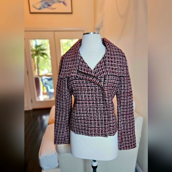 Talbots Tweed Moto Jacket Size 6 - Picture 1 of 6